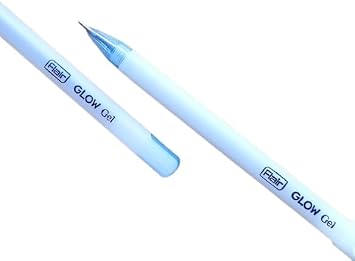 FLAIR GLOW Gel Pen(Glows In The Dark) Waterproof Gel Pen 0.7mm Tip-Pack of 20-Blue Ink| Lightweight, Smooth Writing, Comfortable Grip| Quick-Dry, Non-Fading, Low Viscosity Ink- For Daily Writing Use 3