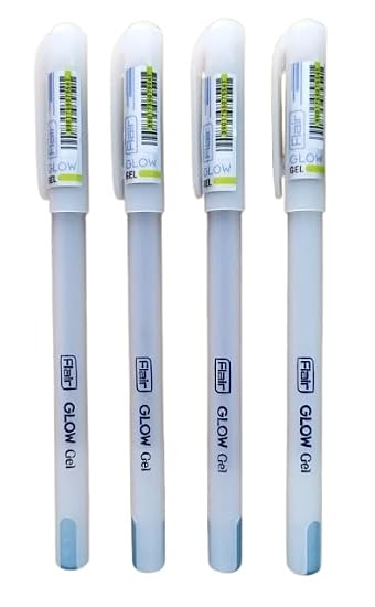 FLAIR GLOW (Glows In The Dark) Waterproof Gel Pen 0.7mm Tip-Pack of 20-Blue Ink| Lightweight, Smooth Writing, Comfortable Grip| Quick-Dry, Non-Fading, Low Viscosity Ink- For Daily Writing Use
