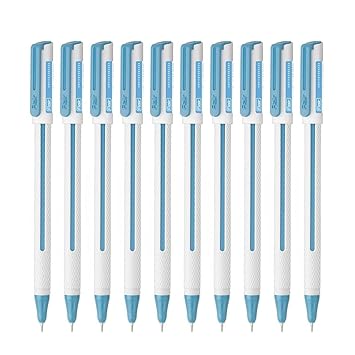 FLAIR Yolo NXT Waterproof Gel Ink Pen | Attractive Body Color & Design with Stylish Pocketable Clip | Smudge Free & Non-Stop Writing | Blue Ink, Pack Of 10 5
