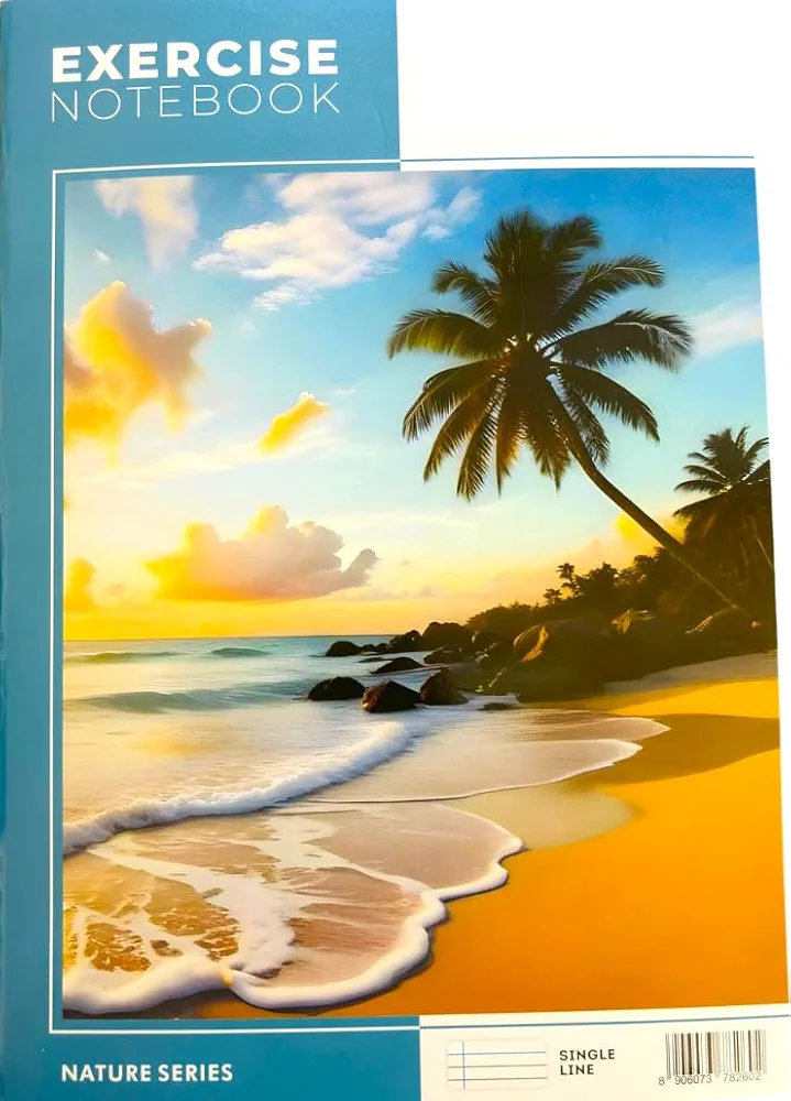 Doms NATURE SERIES Notebook 172 Pages| A4 Size(29.7 x 21 Cm.) Foolscape| Single Line Ruling| | Bright Natural White Pages| With Index & Schedule Page| For Daily Writing Use| Pack of 6