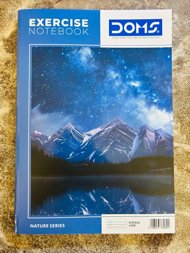 Doms Book Series Notebook | A4 | Single Line | 57GSM | 400 Pages | 21 x 29.4 cm | Pack of 3