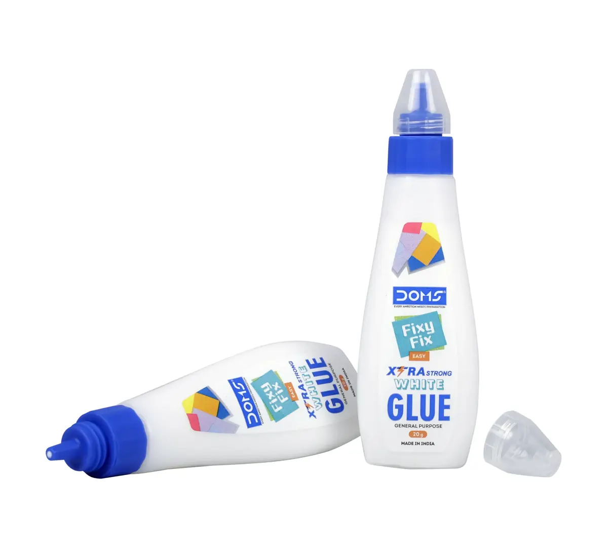 DOMS White Glue| Fixy Fix Easy Xtra Strong| Pack of 2 Units of 20Gm. Each| Useful in DIY, Art & Craft School Projects| Can be used on multi-surface| Non-