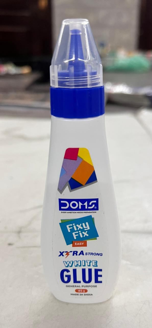 DOMS White Glue| Fixy Fix Easy Xtra Strong| Pack of 2 Units of 45Gm. Each| Non-Toxic & Useful in Art & Craft DIY Projects| Multi-Surface| For School Projects