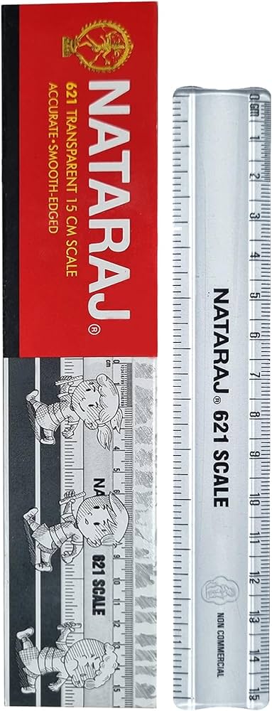 Nataraj Transparent Scale - 15 cm Pack of 10