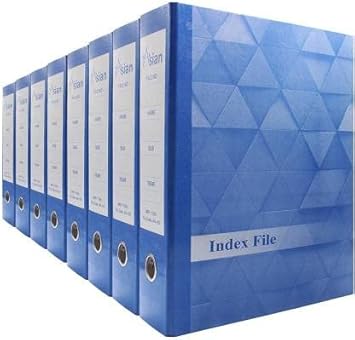 Senior Office Lever Arch Binder Box File Folder - Pack of 8, A4, Legal, Letter Size (MIX COLOUR), Holds Up to 500 Sheets, PVC Free, Made in India