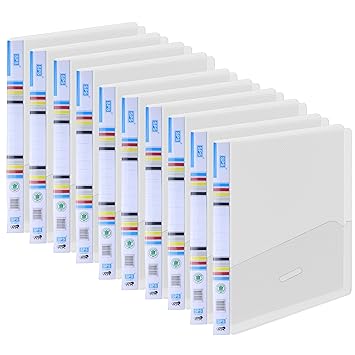 Transparent Report File – Set of 20 | Plastic File for A4 Documents | for Office, School & Home | Holds Up to 150 Sheets | Best for Interviews and Reports
