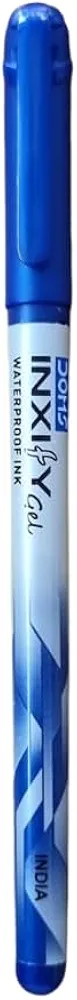 Doms Inxify Waterproof Gel Pen 0.6mm Tip-Blue Ink-Pack of 30| Premium Matt/Glossy Finish Body| Non-Fading, Smudge Resistant, Lightweight| Comfortable Grip, Super Smooth Writing 4