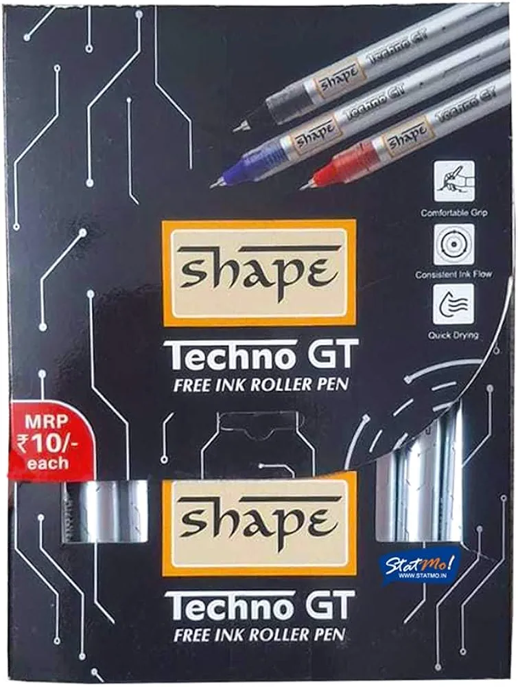 Shape TECHNO-GT Rolled Blue Pen (Pack of 10) 3