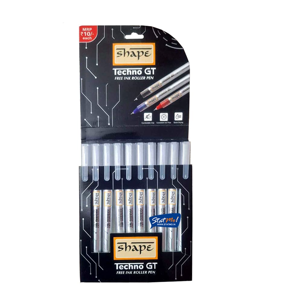 Shape TECHNO-GT Rolled Blue Pen (Pack of 10) 4
