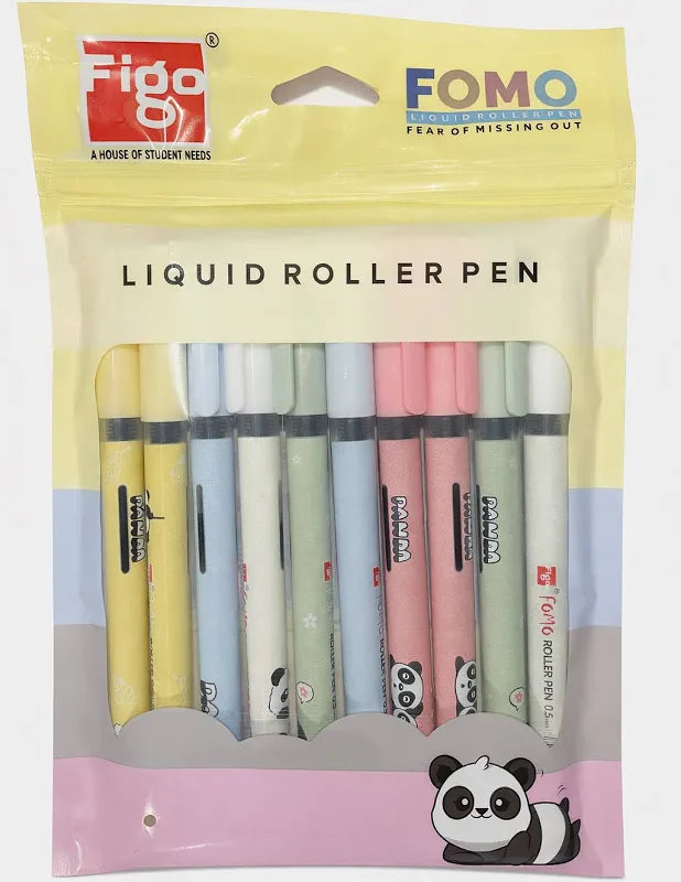 Figo FOMO Liquid Roller Blue Pen set of 10