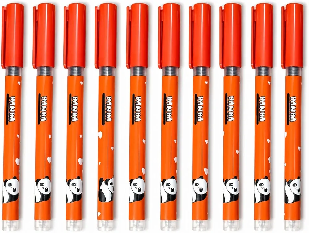 Figo Panda Liquid Roller pen (Pack of 10) (Red) 2