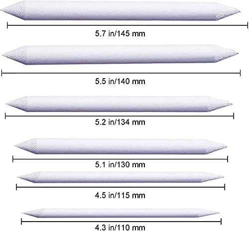 6 PCS Blending Stumps and Tortillions Paper Art Blenders for Student Artist Charcoal Sketch Drawing Tools(F) 2