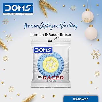 Doms Mini E-Racer Wheel Shape Erasers Pack of 40 Value Pack| Attractive Colors| Better Grip, Clean & Neat Erasing| Best Birthday Gift for Children, Multi-Color 2