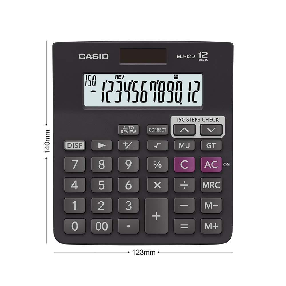 Casio MJ-12D 150 Steps Check and Correct Desktop Financial Calculator, Black 2
