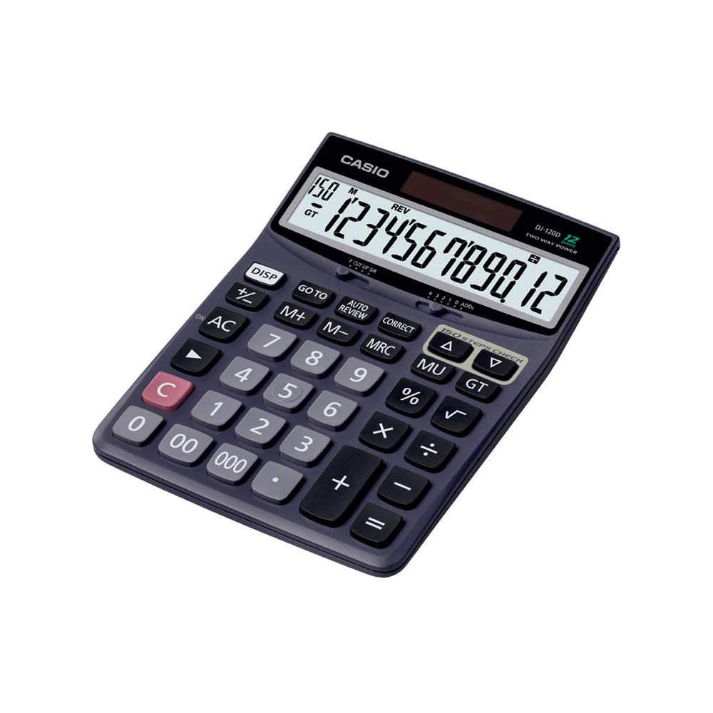 Casio DJ-120D 150 Steps Check and Correct Desktop Calculator with Bigger Screen/Keys (12 Digit) 3