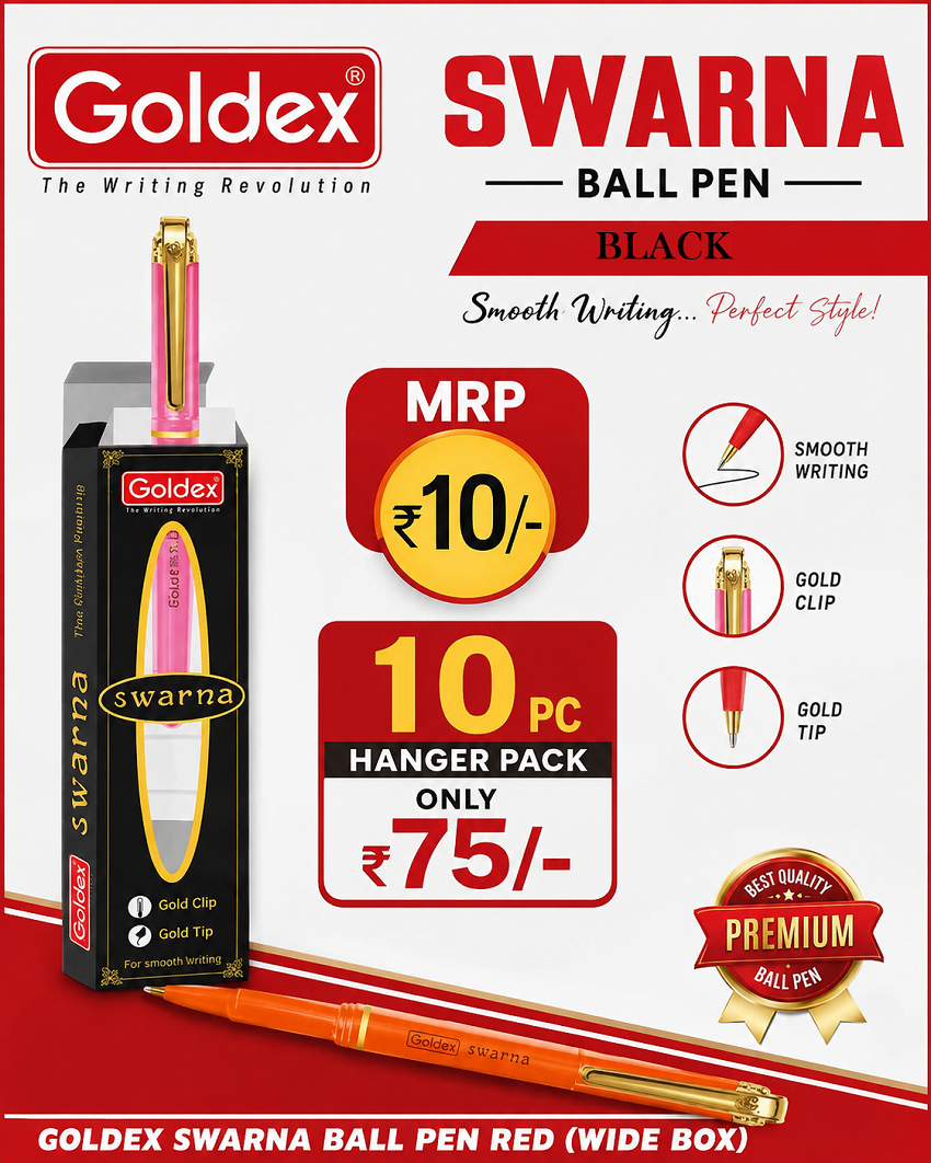 GOLDEX SWARNA BALL PEN BLACK