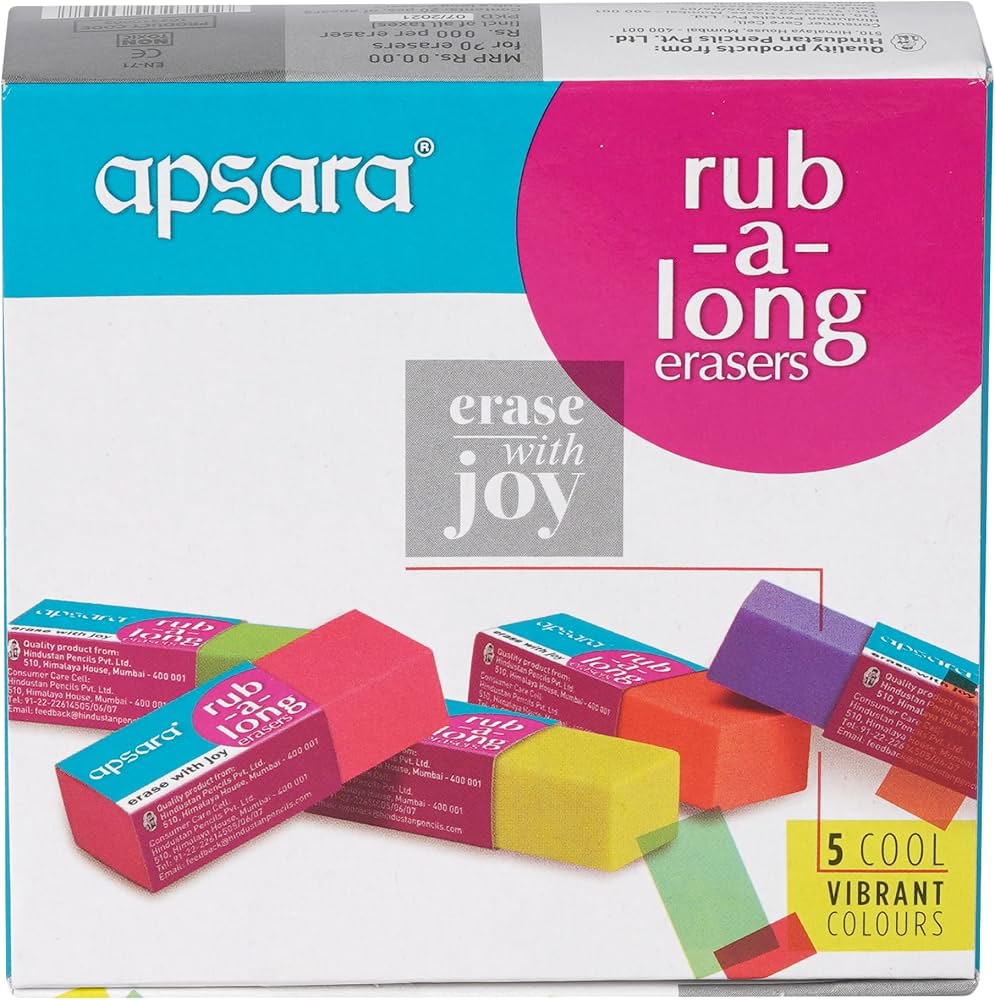 Apsara RAL Eraser, Big - Pack of 100