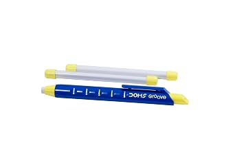 Doms Groove Retractable Eraser | Groove For Better Grip With Excellent Erasing Performance | Free 2 Refill Eraser With This Pack | Pack of 2 Erasers 3